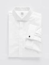 Cotton Fly-Front Dress Shirt